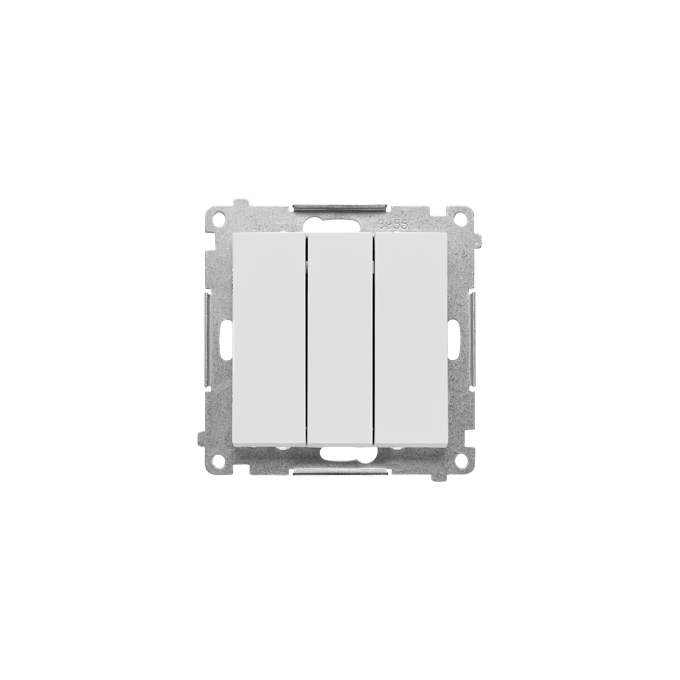 Przycisk potrójny Jasnoszary mat Simon 55 - TP31.01/114