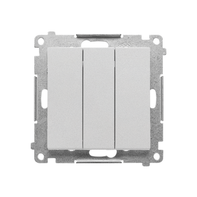 Przycisk potrójny z podświetleniem Aluminium mat Simon 55 - TP31L.01/143