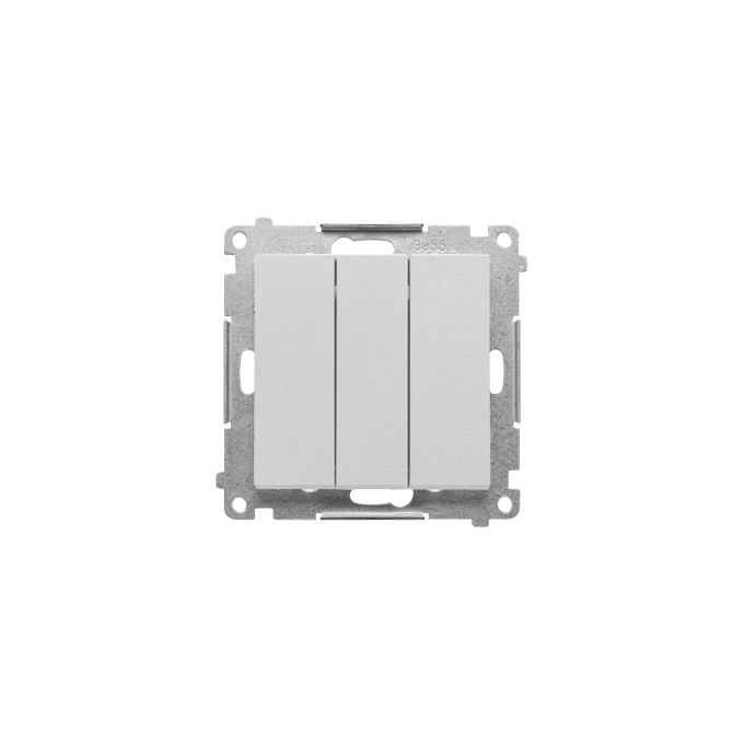 Przycisk potrójny z podświetleniem Aluminium mat Simon 55 - TP31L.01/143
