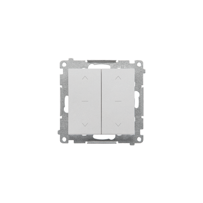 Przycisk żaluzjowy podwójny Aluminium mat Simon 55 - TZP2.01/143