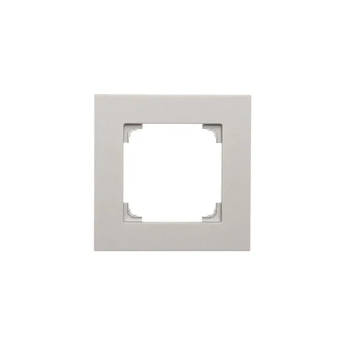 Ramka pojedyncza Simon 55 Line w kolorze aluminium mat, producent Kontakt-Simon, model TR1/143.