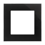 Ramka pojedyncza Simon 55 Nature w kolorze czarnym, wykonana ze szkła, z minimalistycznym designem.