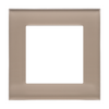 Ramka pojedyncza Szkło mrożone beżowe Simon 55 Nature - TRN1/172