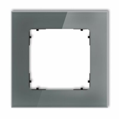 Ramka pojedyncza kwadratowa z efektem szkła Grafitowy/Czarny Karlik ICON - 28-12-IRSK-1