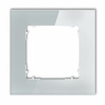 Ramka pojedyncza kwadratowa z efektem szkła Szary/Biały Karlik ICON - 15-0-IRSK-1