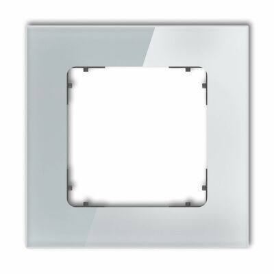 Ramka pojedyncza kwadratowa z efektem szkła Szary/Grafitowy mat Karlik ICON - 15-28-IRSK-1