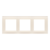 Ramka potrójna Szkło mrożone kremowe Simon 55 Nature - TRN3/171