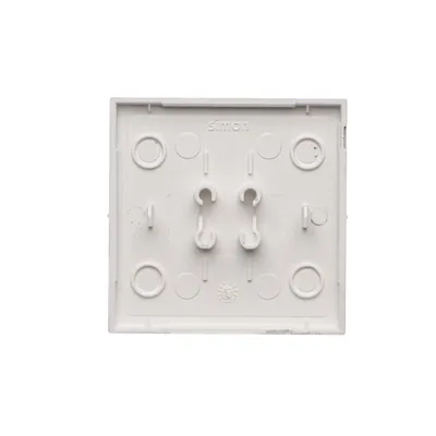 Tył klawisza do mechanizmu SW6M Aluminium mat Simon 55 - TKW6/143, widoczne zaczepy i oznaczenia producenta.