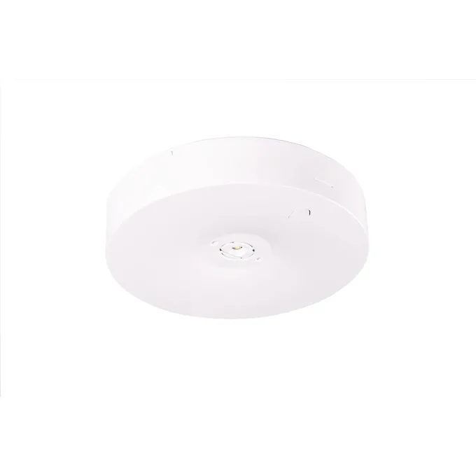 Biała, okrągła oprawa awaryjna natynkowa LED Starlet Round SO 150 NM 3h MT 1,5W marki Intelight.