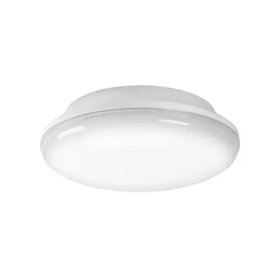 Biała plafoniera awaryjna LED Intelight MILO 24W z czujnikiem ruchu, ściemnialna, z grzałką, IP65, barwa 4000K
