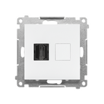 Gniazdo HDMI pojedyncze Biały mat Simon 55 - TGHDMI.01/111