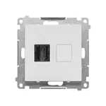 Gniazdo HDMI pojedyncze Jasnoszary mat Simon 55 - TGHDMI.01/114, produkt na białym tle.