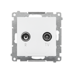 Gniazdo antenowe R-TV przelotowe Biały mat Simon 55 - TAP10.01/111