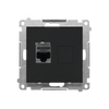 Gniazdo komputerowe pojedyncze RJ45, kat.6 Czarny mat Simon 55 - T61.01/149