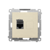 Gniazdo komputerowe pojedyncze RJ45 kat. 6 ekranowane Szampański mat Simon 55 - T61E.01/144