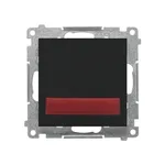 Sygnalizator świetlny LED Simon 55 w kolorze czarny mat z czerwonym podświetleniem, model TESS2.01/149.