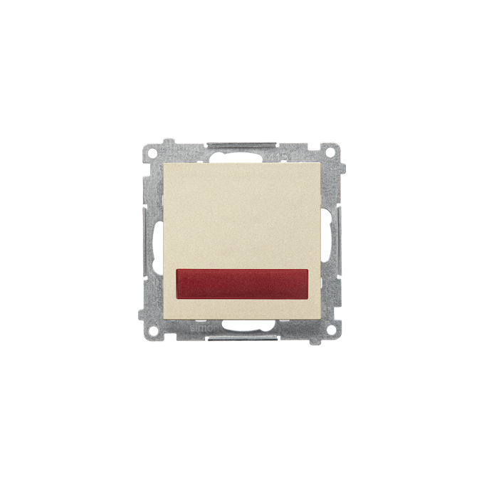 Sygnalizator świetlny LED – światło czerwone Szampański mat Simon 55 - TESS2.01/144