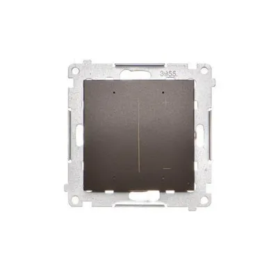 Sterownik ściemniający LED WiFi Brąz mat Simon 54 GO DESL1W.01/46 od producenta Kontakt-Simon, widok z przodu.
