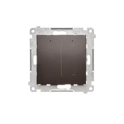 Sterownik ściemniający do taśm LED Simon 54 GO w kolorze brązowym matowym, model DESW1W.01/46, z funkcją WiFi.
