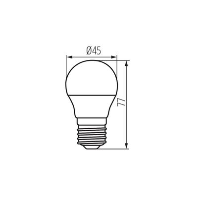 Żarówka LED IQ-LED G45E27 3,4W-WW E27 470lm 2700K b.ciepła 230V Kanlux - 36691