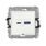 Ładowarka USB A+C podwójna 5V Quick Charge 3,1A Biały połysk Karlik Mini - MCUSBBO-8