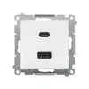 Ładowarka podwójna USB typu A+C Quick Charge Biały mat Simon 55 - TEC2CAQ.01/111