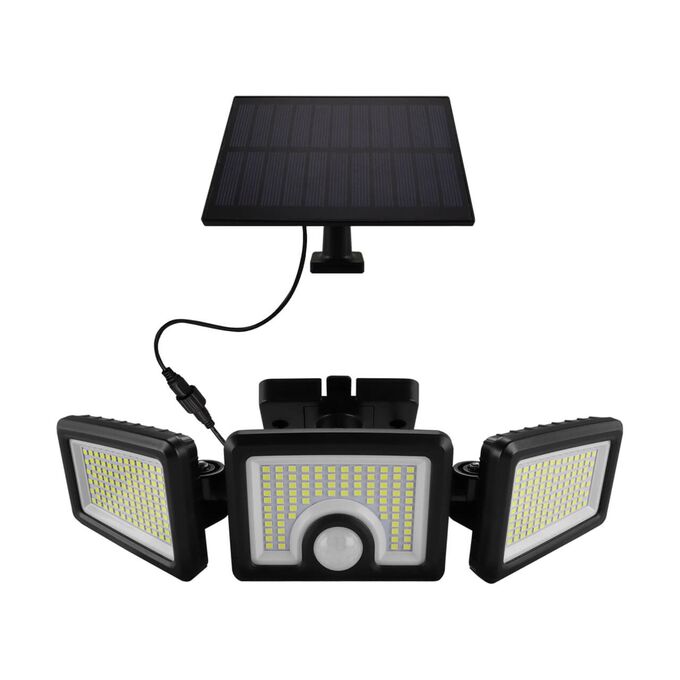 Naświetlacz solarny z czujnikiem ruchu SALEM LED 5W CW 520lm 6500K b.zimna IP-65 Czarny Ideus Strühm - 04227