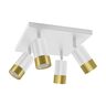 Oprawa ścienno-sufitowa PUZON SPT GU10 4D WHITE/GOLDEN Biały/Złoty Ideus Strühm - 04281