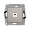 Gniazdo pojedyncze USB-C Taupe Karlik MINI - 60MGUSBBO-7