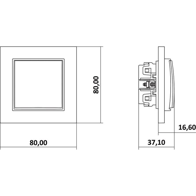 Łącznik dwubiegunowy Taupe Karlik MINI - 60MWP-9