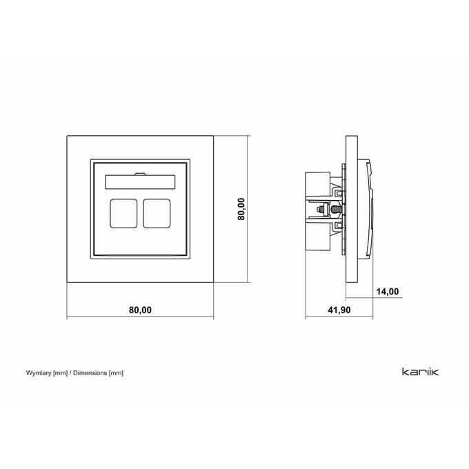 Ładowarka podwójna USB typu A+A 3.1A Taupe Karlik MINI - 60MCUSBBO-6