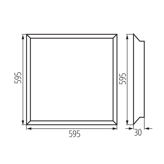 Panel LED podtynkowy BAREV ECO 36W 6060NW 4320lm 4000K b.neutralna 230V Kanlux - 31169