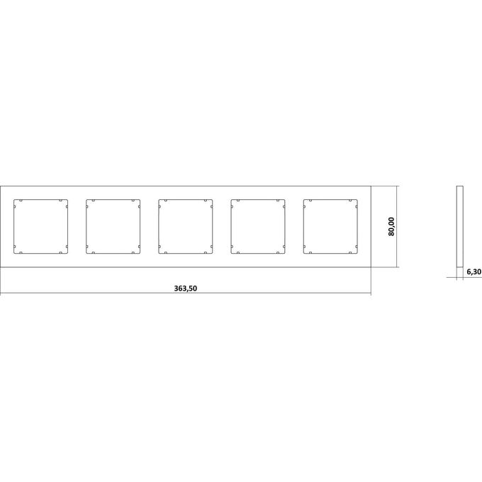 Ramka pięciokrotna kwadratowa Taupe Karlik MINI - 60MR-5