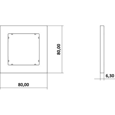 Ramka pojedyncza kwadratowa Taupe Karlik MINI - 60MR-1