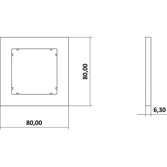 Ramka pojedyncza kwadratowa Taupe Karlik MINI - 60MR-1