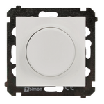 Ściemniacz przyciskowo-obrotowy do LED Biały mat Simon 55 - TES9L.01/111