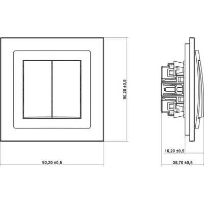 Łącznik jednobiegunowy ze schodowym (wspólne zasilanie) Beżowy - 1DWP-10.1 Karlik Deco