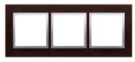 Potrójna ramka Simon 54 Nature w kolorze Srebrne wenge, idealna do nowoczesnych wnętrz.