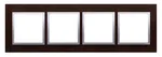 Ramka poczwórna Simon 54 Nature w kolorze srebrne wenge, model DRN4/84, producenta Kontakt-Simon.