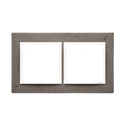 Ramka podwójna Beton La Stryko Simon 54 Nature - DRN2/95 od producenta Kontakt-Simon, imitująca beton.