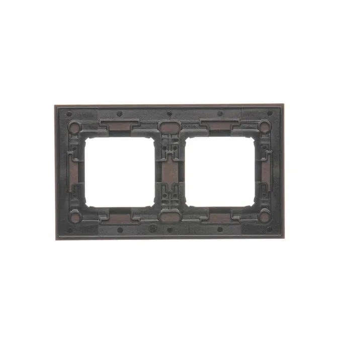 Ramka podwójna Simon 54 Nature w kolorze srebrne wenge, model DRN2/84, producenta Kontakt-Simon.