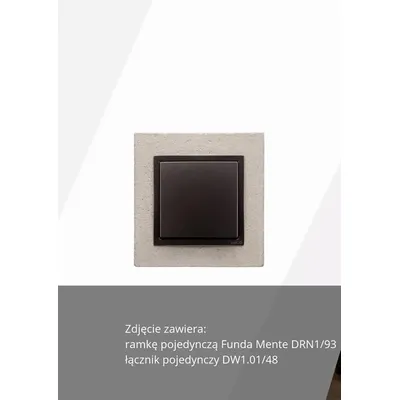 Ramka potrójna Beton Funda Mente Simon 54 Nature - DRN3/93 z ciemnym włącznikiem pojedynczym DW1.01/48