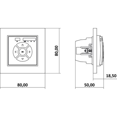 Elektroniczny sterownik roletowy (przycisk centralny/dodatkowy) Szałwiowy Karlik MINI - 61MSR-6