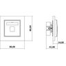 Gniazdo komputerowe pojedyncze RJ45 kat. 5e ekranowane (z polem opisowym) Taupe Karlik MINI - 60MGK-1e