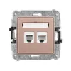 Gniazdo komputerowo-telefoniczne RJ11+RJ45, kat.5e (z polem opisowym) Łososiowy Karlik MINI - 62MGTK