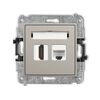 Gniazdo HDMI 2.0 + RJ45, kat.5e (z polem opisowym) Taupe Karlik MINI - 60MGHK-45e