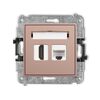 Gniazdo HDMI 2.0 + RJ45, kat.5e (z polem opisowym) Łososiowy Karlik MINI - 62MGHK-45e