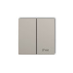 Klawisze podwójne do łączników IP44 (kpl.) Taupe Karlik MINI - 60MKLH-2