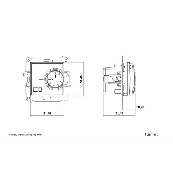 Regulator temperatury z czujnikiem podpodłogowym Taupe Karlik ICON - 60IRT-1