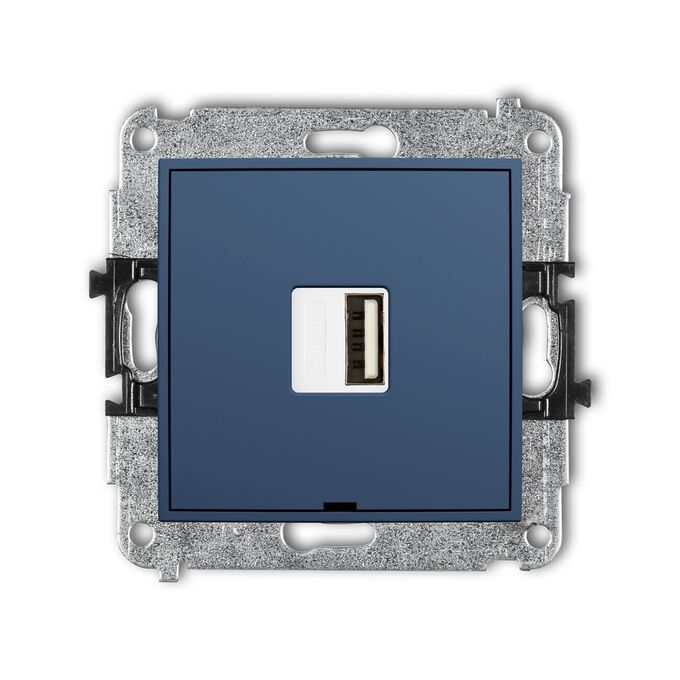 Ładowarka pojedyncza USB typu A 1A Navy blue Karlik ICON - 64ICUSBBO-1